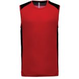 Débardeur sport bicolore PA475 - Red / Black