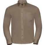 Chemise manches longues homme twill RU916M - Khaki Beige