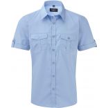 Chemise manches courtes homme twill roll RU919M - Blue