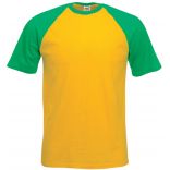 T-shirt baseball Valueweight SC61026 - Sunflower / Kelly