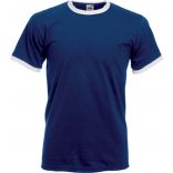 T-shirt homme Ringer Valueweight SC61168 - Navy / White