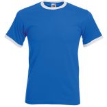T-shirt homme Ringer Valueweight SC61168 - Royal Blue / White