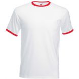 T-shirt homme Ringer Valueweight SC61168 - White / Red