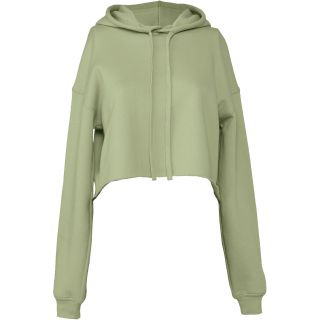 Sweat-shirt femme crop à capuche BE7502 - Military Green