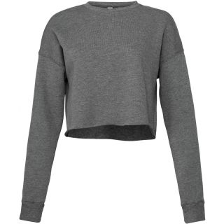 Sweat-shirt femme crop BE7503 - Deep Heather