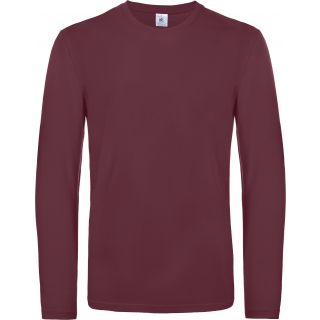 T-shirt homme manches longues #E190 Burgundy