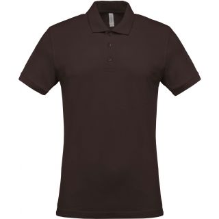 Polo piqué manches courtes homme Chocolate