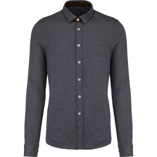 Chemise manches longues Jacquard K507 - Dark Grey