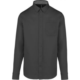 Chemise coton manches longues Nevada homme Dark Grey