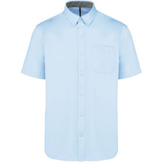 Chemise coton manches courtes Ariana III homme Sky Blue