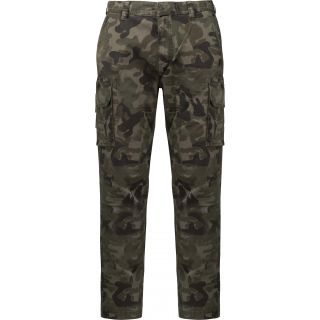 Pantalon homme multipoches K744 - Olive Camouflage