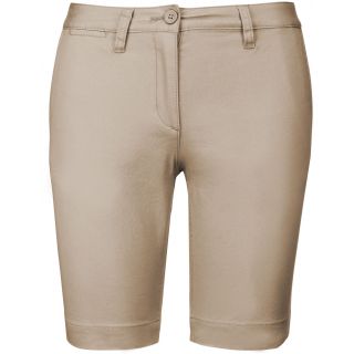 Bermuda chino femme Beige
