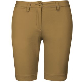 Bermuda chino femme Camel