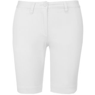 Bermuda chino femme White