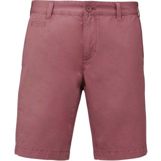 Bermuda aspect délavé homme Washed Marsala