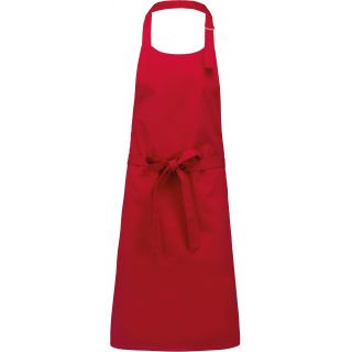 Tablier coton sans poche Red