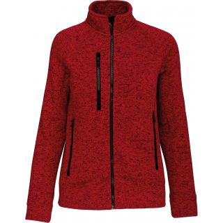 Veste zippée chinée femme Red Melange