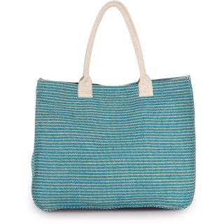 Sac shopping en juco Turquoise