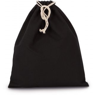 Sac coton à cordon 38 x 45 cm KI0747 - Black