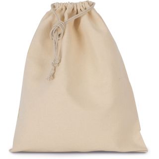 Sac coton à cordon 38 x 45 cm KI0747 - Natural