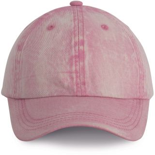Casquette Vintage - 6 panneaux Dark Pink Washed