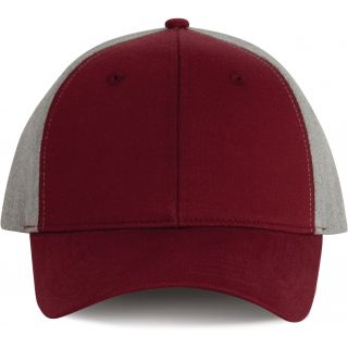 Casquette Snapback - 6 panneaux Tawny Port / Grey Melange