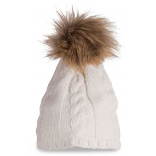Bonnet à pompon KP537 - White