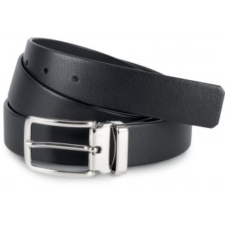 Ceinture classique en cuir pleine fleur - 30mm Black - 3x125cm