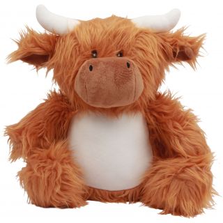 Peluche zippée vache Brown