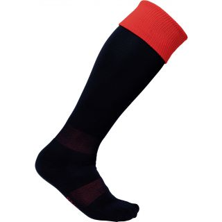 Chaussettes sport bicolores Black / Sporty Red