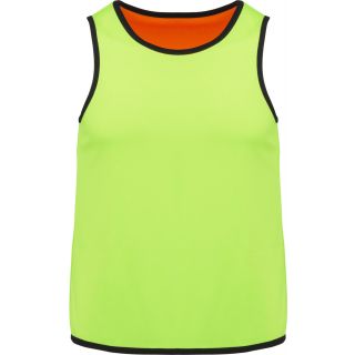 Chasuble de rugby réversible enfant Lime / Spicy Orange