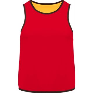 Chasuble de rugby réversible enfant Sporty Red / Sporty Yellow
