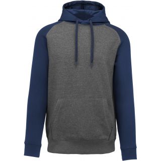 Sweat-shirt capuche bicolore PA369 - Grey Heather / Sporty Navy