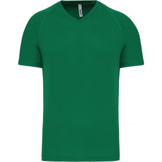 T-shirt de sport manches courtes col v homme Kelly Green