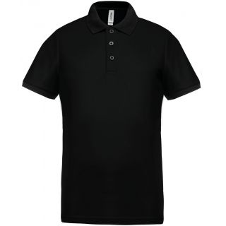 Polo piqué performance homme Black