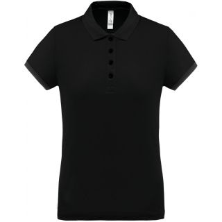 Polo piqué performance femme Black
