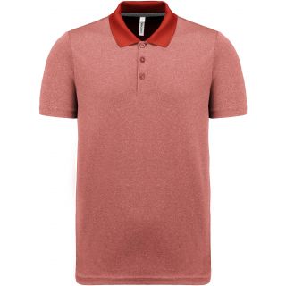 Polo chiné manches courtes adulte PA496 - Coral Heather