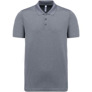 Polo chiné manches courtes adulte PA496 - Fine Grey Heather