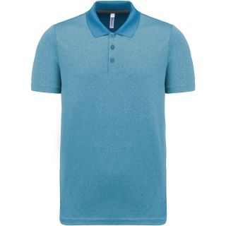Polo chiné manches courtes adulte PA496 - Steel Blue Heather