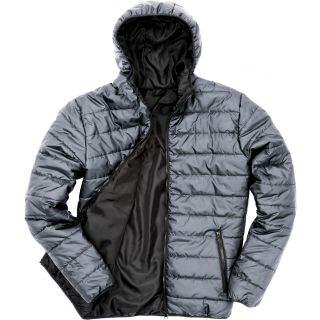 Doudoune Homme à capuche R233M - Frost grey / Black