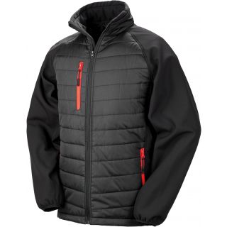 VESTE SOFTSHELL REMBOURRÉE BLACK COMPASS Black / Red