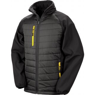 VESTE SOFTSHELL REMBOURRÉE BLACK COMPASS Black / Yellow