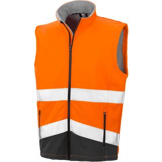 Gilet softshell haute visibilité R451X - Fluorescent Orange / Black