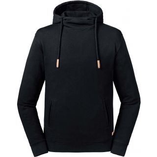 Sweat à capuche col montant Pure Organic Black