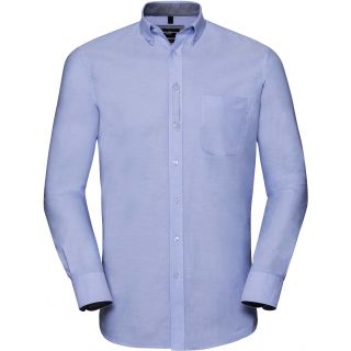 Chemise homme manches longues OXFORD lavée RU920M - Oxford Blue / Oxford Navy