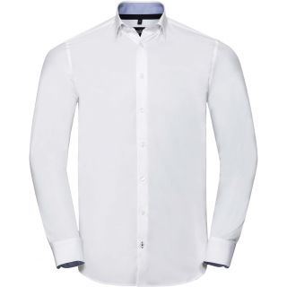 Chemise ultimate stretch manches longues RU966M - White / Oxford Blue / Bright Navy