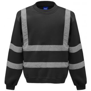Sweat-shirt haute visibilité col rond Black
