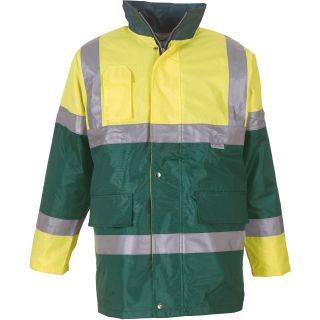 Veste imperméable haute visibilité YHVP303 - Hi Vis Yellow / Green