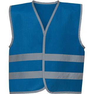 Gilet enfant avec bordures et bandes réfléchissantes YHVW102CH - Royal Blue