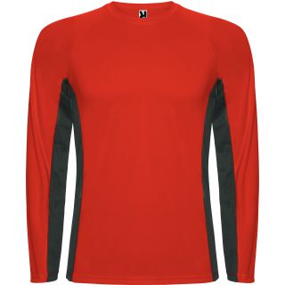 SHANGHAI L/S ROUGE/PLOMB FONCÉ